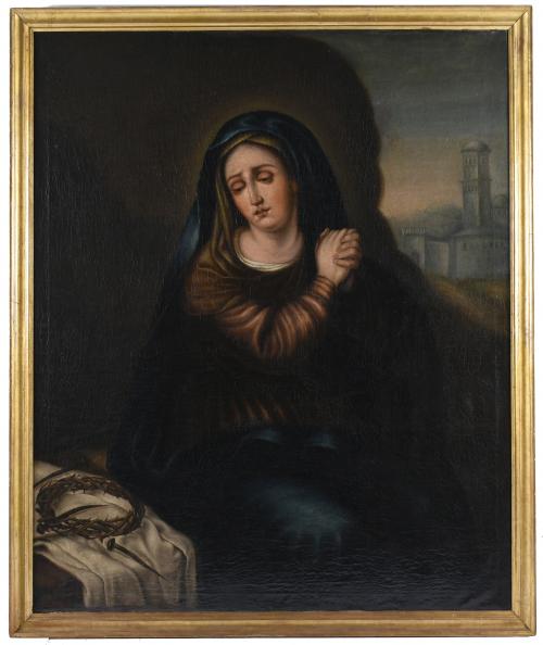 18TH CENTURY SPANISH SCHOOL. "OUR LADY OF SORROWS".