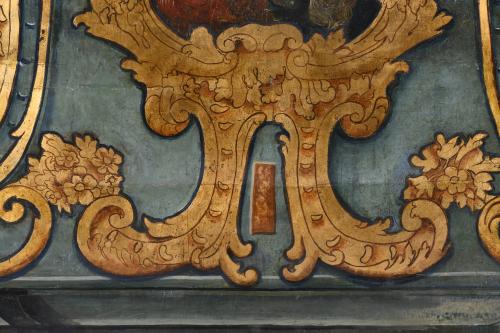 CATALAN "OLOT" BED HEADBOARD, 18TH CENTURY.