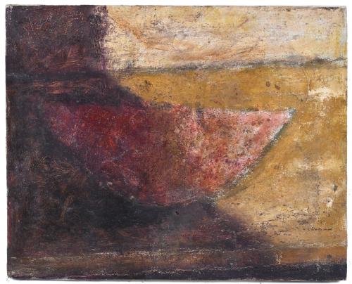 XAVIER PUIGMARTI (1952). "BODEGÓN CON SANDÍA", 1985.