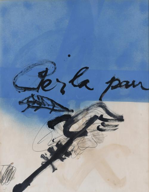 ANTONI TÀPIES (1923-2012). "PER LA PAU", 1983.