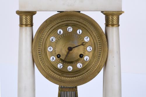 LARGE FRENCH PORTICO TABLE CLOCK, FIRST THIRD OF THE 19TH C