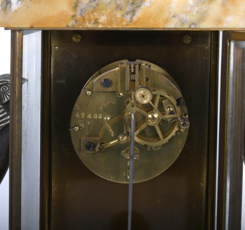 FRENCH ART DECO CLOCK WITH ORNAMENTATION, CIRCA 1930.