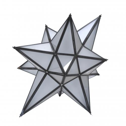 STAR-SHAPED CEILING LAMP, MID 20TH CENTURY.