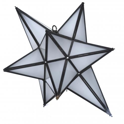 STAR-SHAPED CEILING LAMP, MID 20TH CENTURY.