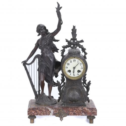 FRENCH TABLE CLOCK, 19TH CENTURY.