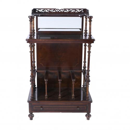 ENGLISH VICTORIAN-STYLE MUSIC CABINET, 20TH CENTURY.