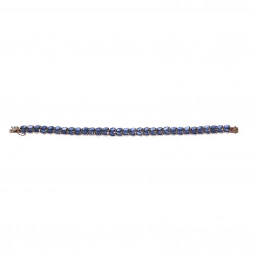 DOUBLE RIVIÈRE BRACELET WITH SAPPHIRES.