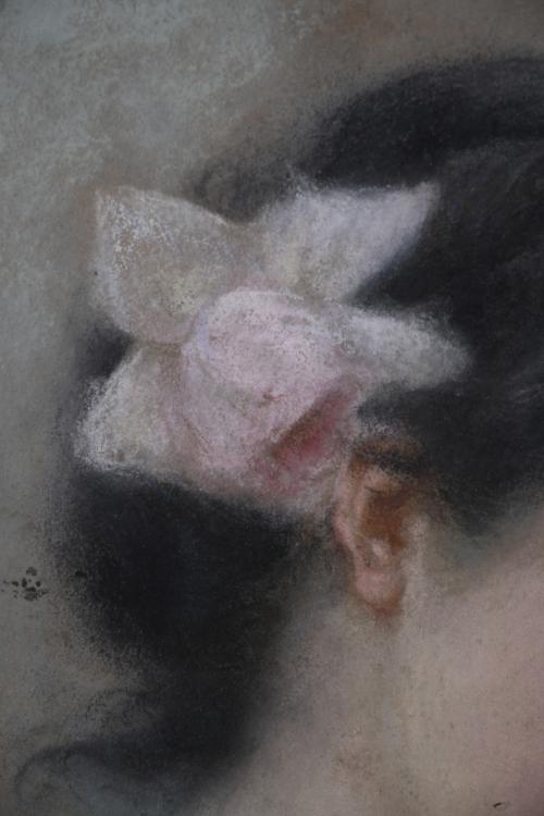 JOAN FUSTER BONNIN (1870-1945). "PROFILE OF A YOUNG WOMAN".