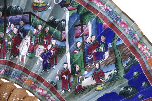 CHINESE "THOUSAND-SIDED" FAN, FIRST HALF OF THE 20TH CENTUR