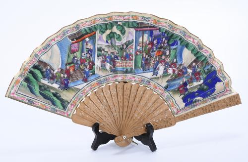 CHINESE "THOUSAND-SIDED" FAN, FIRST HALF OF THE 20TH CENTUR