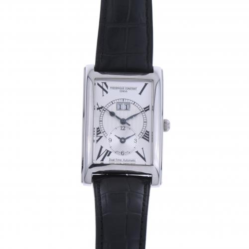 FREDERIQUE CONSTANT. CARREE DUAL TIME AUTOMATIC. MEN'S WRISTWATCH.