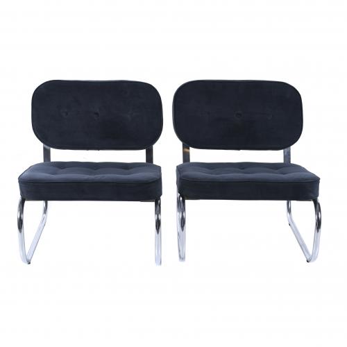 PAIR OF CATALAN ARMCHAIRS, MID 20TH CENTURY.