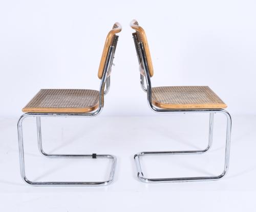 AFTER MODELS BY MARCEL BREUER (1902-1981). SET OF SIX "B32"