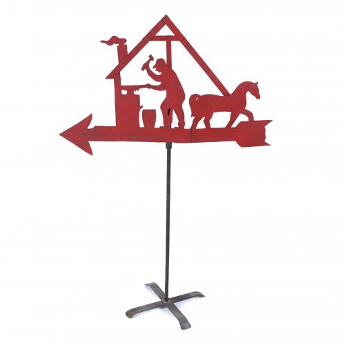 "BLACKSMITH", WEATHER VANE, PROBABLY FRENCH, 20TH CENTURY.