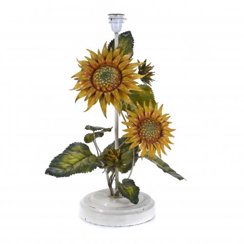 "SUNFLOWERS" TABLE LAMP, SECOND HALF OF THE 20TH CENTURY.