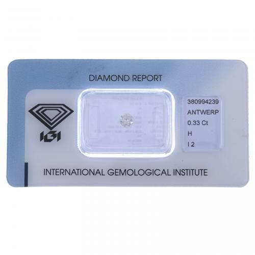 ENCAPSULATED DIAMOND WITH CERTIFICATE.