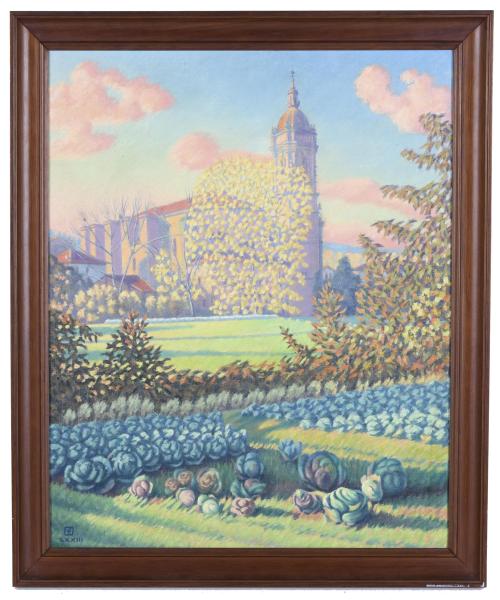 ENRIQUE RENTERÍA MARDARAZ (1900-1979). "VISTA DE LA IGLESIA