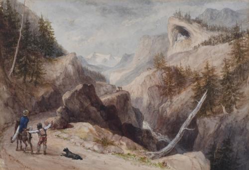 556-WILLIAM BROCKEDON (1787-1854). "VEDUTA DI UN PASSO DELLE ALPI (VISTA DE UN PASO DE LOS ALPES)" .