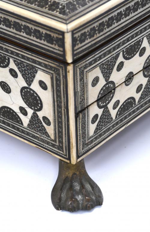 ANGLO-INDIAN SEWING BOX, PROBABLY VIZAGAPATAM, IN THE SHAPE