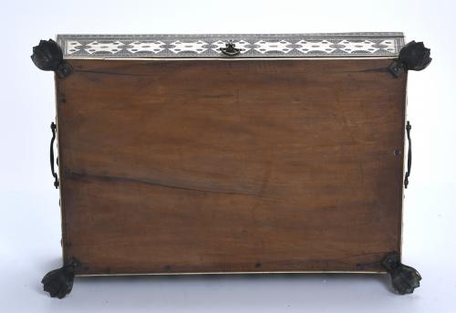 ANGLO-INDIAN SEWING BOX, PROBABLY VIZAGAPATAM, IN THE SHAPE