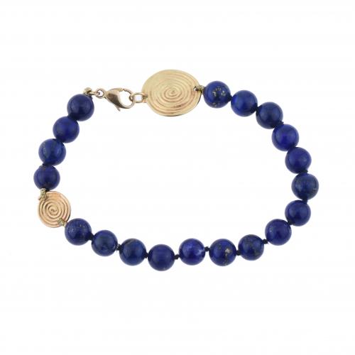 BRACELET WITH LAPIS LAZULI.