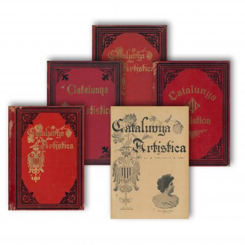 "CATALUNYA ARTÍSTICA" (5 vols), 1900-1905. COLECCIÓN COMPLETA.