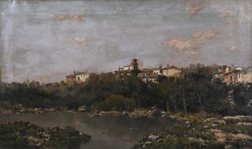 JOSÉ FRANCO CORDERO (1851-c.1910). "PAISAJE".