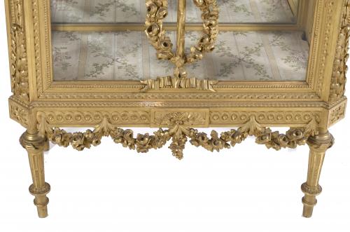 FRENCH GLASS CABINET, LOUIS XVI STYLE, SECOND HALF OF THE 2