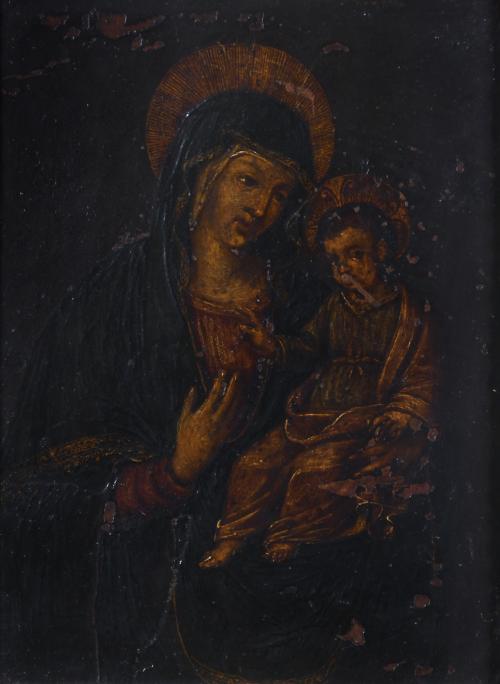 20TH CENTURY SPANISH SCHOOL. "MADONNA AND CHILD".