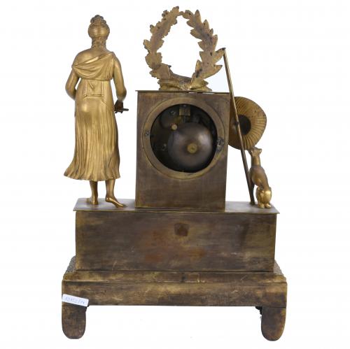 FRENCH TABLE CLOCK, EMPIRE STYLE, 19TH CENTURY.