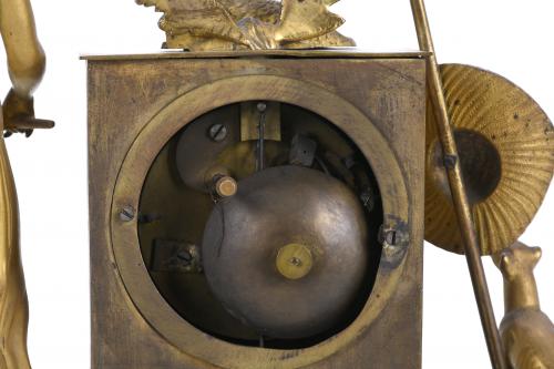 FRENCH TABLE CLOCK, EMPIRE STYLE, 19TH CENTURY.