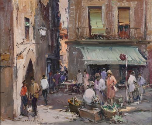 JOSEP SARQUELLA (1928-2000). "SQUARE IN VIC", 1981.