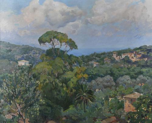 JOSEP PUIGDENGOLAS BARELLA (1906-1987). "PAISAJE", Mallorca, 1939.