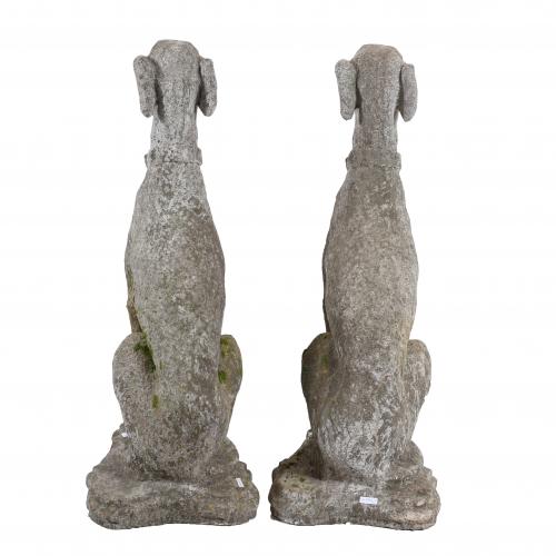 PAIR OF GREYHOUNDS FOR OUTDOOR USE, 20TH CENTURY.