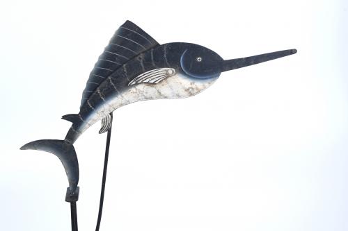 ROCKING PENDULUM IN THE SHAPE OF A SWORDFISH, MID 20TH CENT