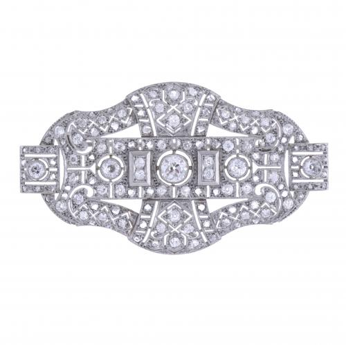 ART DECO BROOCH WITH DIAMONDS.