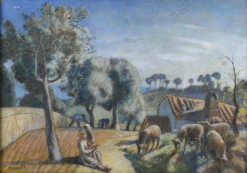 TOMMASO CASCELLA (1890-1968). "RURAL LANDSCAPE".