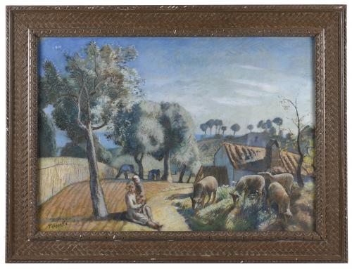 TOMMASO CASCELLA (1890-1968). "RURAL LANDSCAPE".