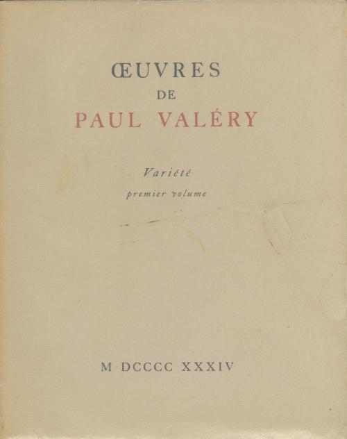 PAUL VALÉRY (1871-1945). "OEUVRES DE PAUL VALÉRY" (6 vols.)