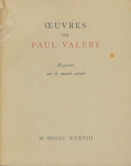 PAUL VALÉRY (1871-1945). "OEUVRES DE PAUL VALÉRY" (6 vols.)