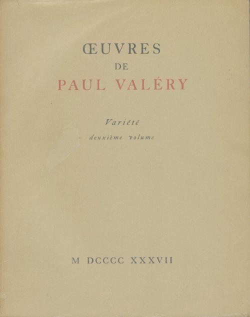 PAUL VALÉRY (1871-1945). "OEUVRES DE PAUL VALÉRY" (6 vols.)