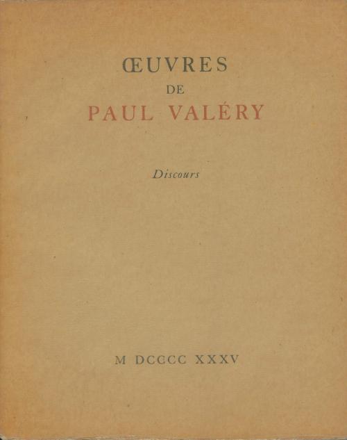 PAUL VALÉRY (1871-1945). "OEUVRES DE PAUL VALÉRY" (6 vols.)