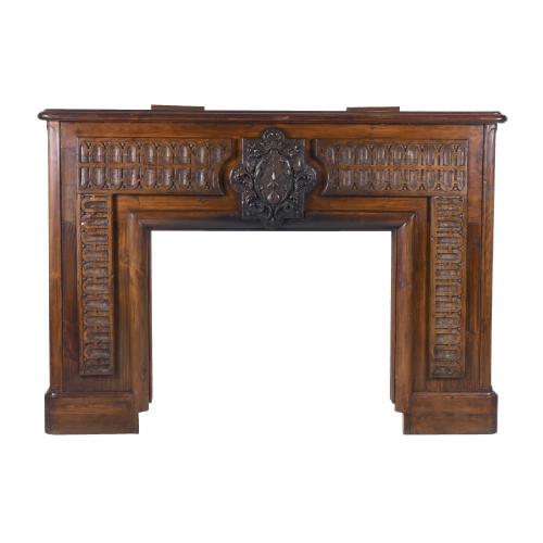 LARGE SPANISH FIREPLACE FRONT, MID 20TH CENTURY.