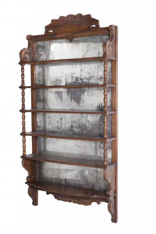 ENGLISH VICTORIAN-STYLE SHELF-BOOKCASE, LATE 19TH CENTURY.