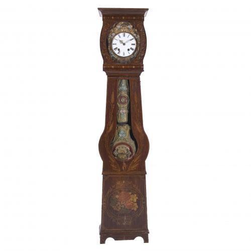 CATALAN GRANDFATHER CLOCK, MOREZ STYLE, LATE 19TH-EARLY 20TH CENTURY.