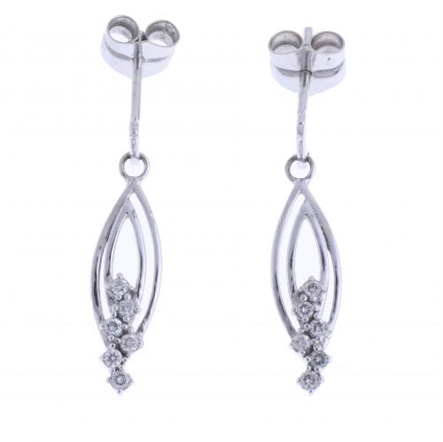 PENDIENTES LARGOS CON DIAMANTES.