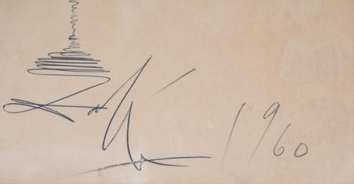 SALVADOR DALÍ I DOMÈNECH (1904-1989). AUTOGRAPH WITH THE FI