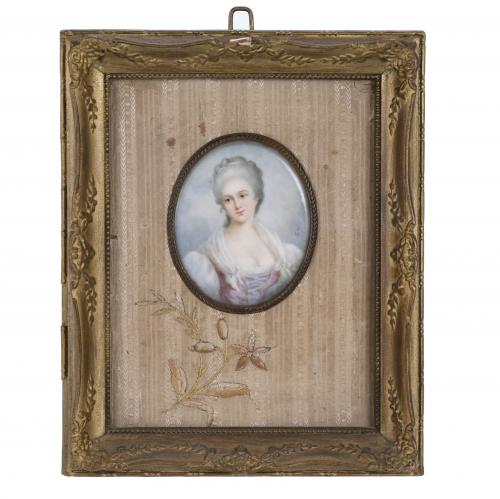 19TH CENTURY FRENCH SCHOOL. 18TH CENTURY-LIKE LADY.