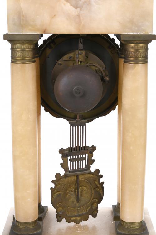 FRENCH TABLE CLOCK WITH DECORATION, LATE 19TH CENTURY-EARLY