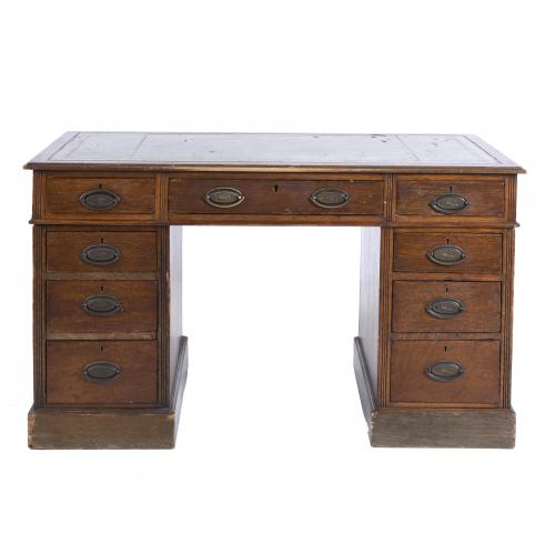 VICTORIAN DOUBLE WRITING DESK, LATE 19TH CENTURY.